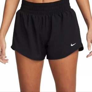 Nike Dri-Fit Mid Rise 3" Inch Brief Lined Black Athletic Shorts, Size Large.